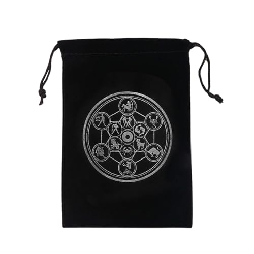Aizuoni Tarotkartenbeutel | Mysteriöser Tarot-Kartenhalter mit schwarzer Magie - Langlebige Tarotkartentaschen für Hexenweisheiten, Brettspielkarten, Tarotkartenzubehör, Geschenktüte Aizuoni Tarotkartenbeutel | Mysteriöser Tarot-Kartenhalter mit schwarzer Magie - Langlebige Tarotkartentaschen für Hexenweisheiten, Brettspielkarten, Tarotkartenzubehör, Geschenktüte von Aizuoni