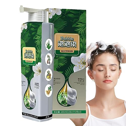 Blasen-Haarfärbemittel | Instant Plant Bubble Natürliches Haarfärbeshampoo | Instant Plant Essence Bubble Haarfärbe-Shampoo für Männer und Frauen für Reisen, Outdoor Aizuoni von Aizuoni