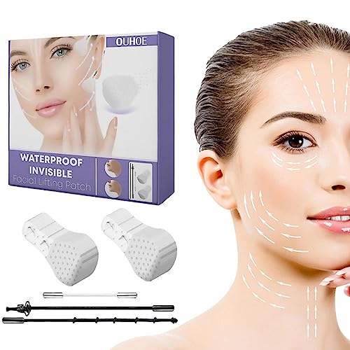 Facelift-Tapes | Unsichtbares Lifting-Gesichtspflaster,Atmungsaktiver, hautfreundlicher V-förmiger Gesichtslifting-Aufkleber, Make-up-Facelifting-Werkzeuge für Mädchen und Frauen, Aizuoni von Aizuoni