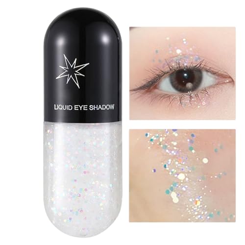 Flüssiger Glitzer-Lidschatten | Lidschatten-Make-up Glitzer-Lidschatten-Gel - Loser Glitzerkleber, schnell trocknend, hochpigmentiert, langlebig für Augen-Make-up, einfach aufzutragen Aizuoni von Aizuoni