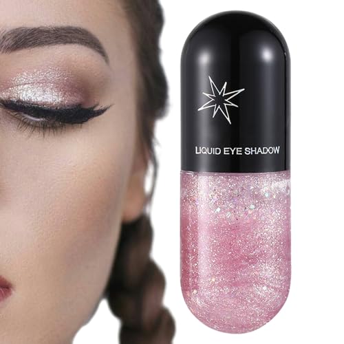 Flüssiger Lidschatten - Glitzer-Eyeliner | Wasserfester, langlebiger, loser Glitzerkleber, Augenaufheller, Textmarker, Rouge, hochpigmentiert für Augenkristall-Make-up Aizuoni von Aizuoni