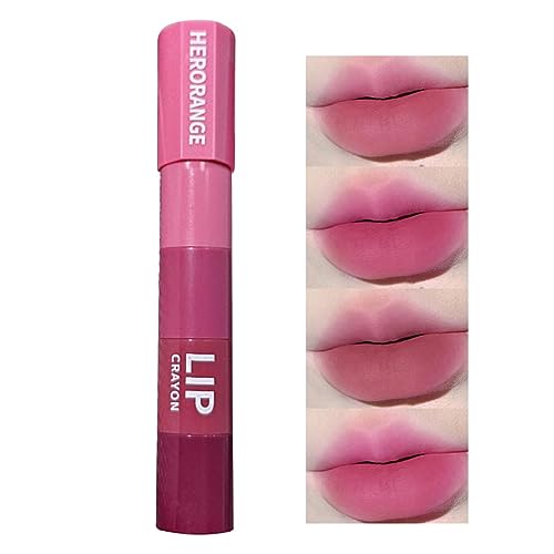 Matter Lippenstift für Frauen, 4-in-1 stapelbarer samtmatter Lippenstift, Wasserfestes, nicht klebriges, langlebiges Lippen-Make-up-Zubehör für Damen, Erwachsene, Mädchen, Frauen Aizuoni von Aizuoni