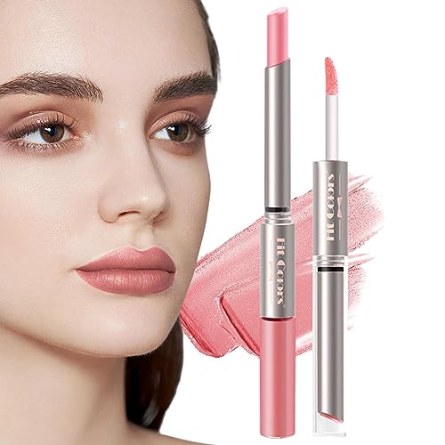 Matter flüssiger Lippenstift,Langanhaltender Essence Lipgloss 2 in 1 | Kein Verblassen, feuchtigkeitsspendender Essenz-Lipgloss, nicht klebender, matter Lippenstift für Frauen, die den ganzen Aizuoni von Aizuoni