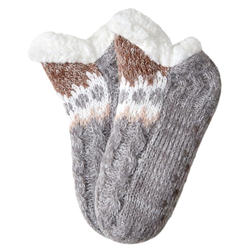 Warme Fuzzy-Socken | Weiche und warme Lammwollsocken mit Anti-Rutsch-Gripper,Damenmode für Wohnzimmer, Schlafzimmer, Esszimmer, Arbeitszimmer, Spielzimmer Aizuoni von Aizuoni