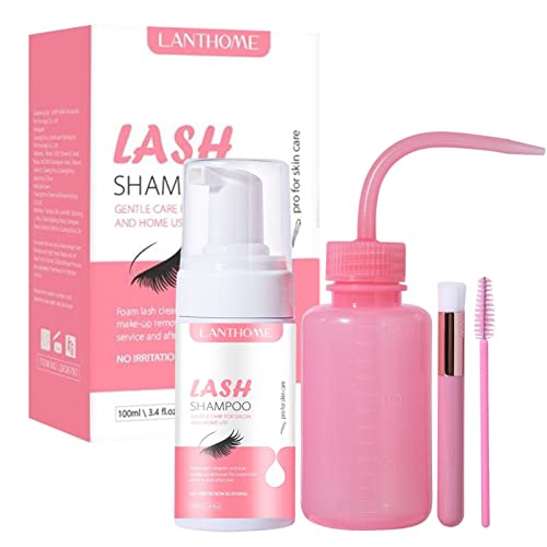 Wimpernverlängerungsreiniger Prolong Lash Cleaner-Lösung, Make-up-Entferner | Wimpernreinigungsset für Verlängerungen, 100 ml, sichere Formel für den privaten und professionellen Salongebrauch von Aizuoni