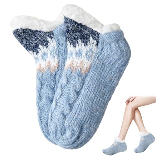 Winter-Slipper-Socken | Weiche und warme Lammwollsocken mit Anti-Rutsch-Gripper | Haushaltskleidung für Wohnzimmer, Arbeitszimmer, Spielzimmer, Schlafzimmer, Lounge, Esszimmer Aizuoni von Aizuoni