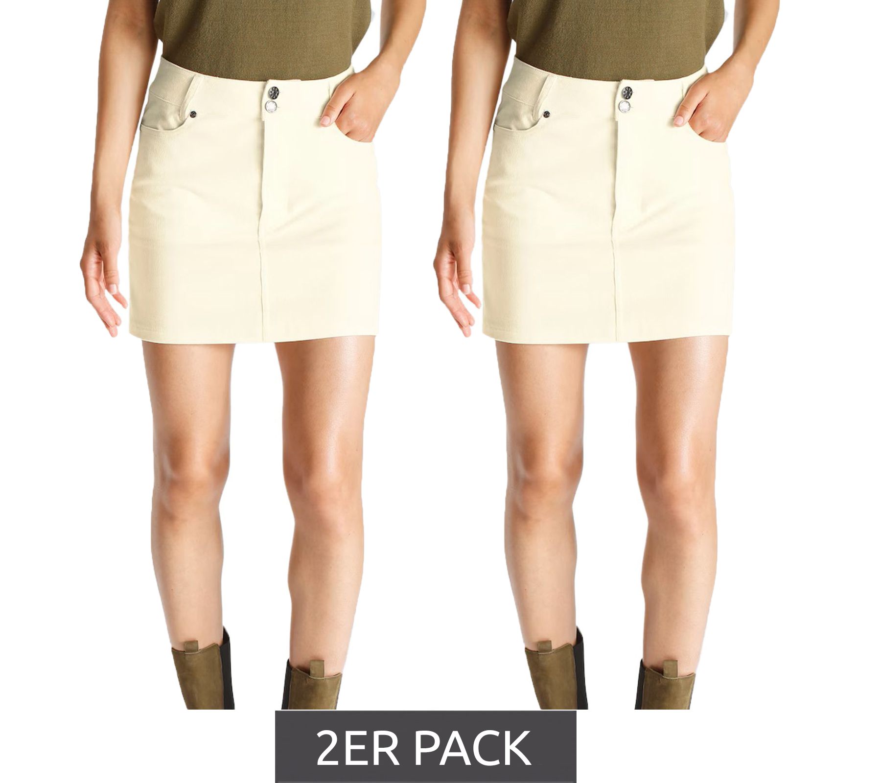 2er Sparpack AjC Damen Mini-Rock im Cord-Stil Freizeit-Rock 96844353 Creme-Weiß 2er Sparpack AjC Damen Mini-Rock im Cord-Stil Freizeit-Rock 96844353 Creme-Weiß von AjC