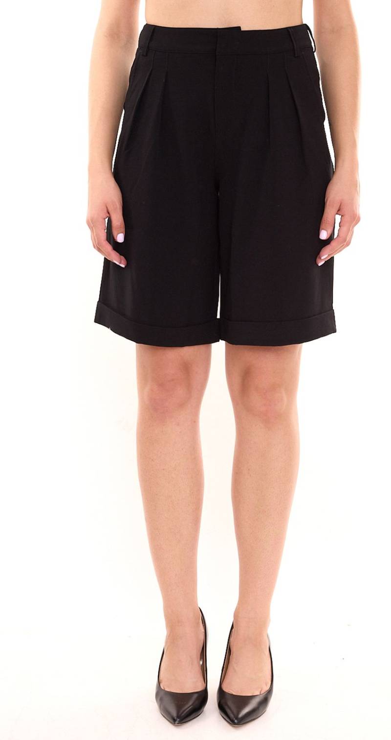 AjC Damen Anzug-Shorts elegante kurze Hose Mode-Bermuda 73405624 Schwarz von AjC