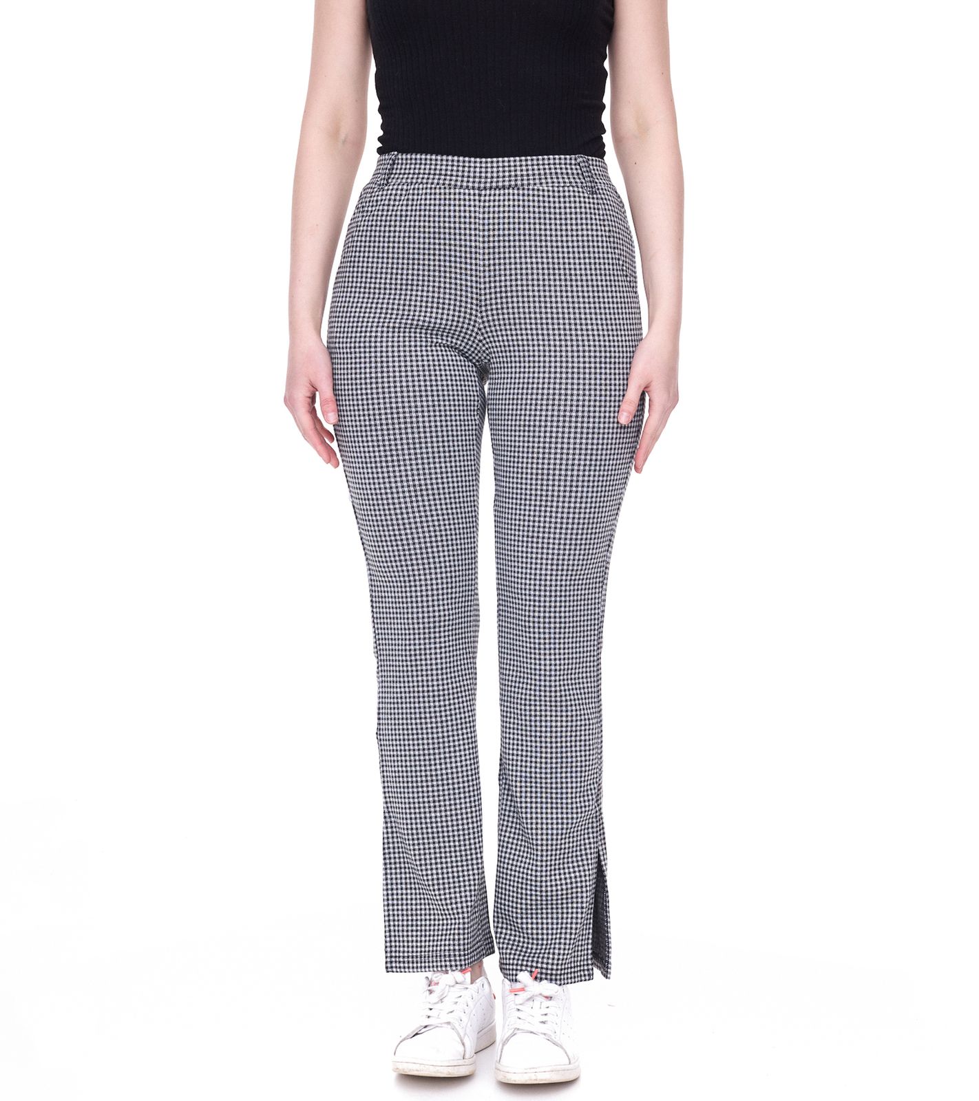 AjC Damen karierte Stoff-Hose modische Bootcut-Hose in Schlupf-Form 71797023 Schwarz/Weiß AjC Damen karierte Stoff-Hose modische Bootcut-Hose in Schlupf-Form 71797023 Schwarz/Weiß von AjC