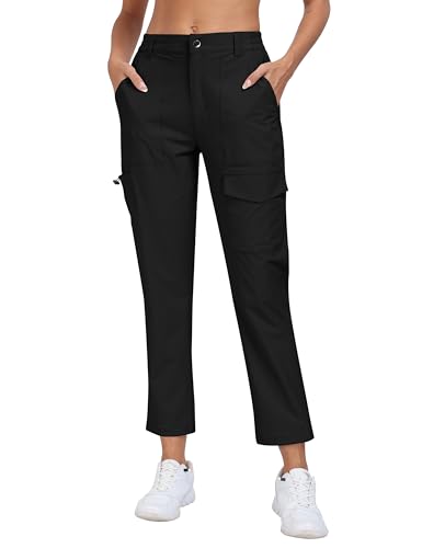 AjezMax Wanderhose Damen Outdoorhose Atmungsaktiv Sonnenschutz Cargohose Trekkinghose schnell trocknend Funktionshose Jogginghose mit Taschen L Schwarz AjezMax Wanderhose Damen Outdoorhose Atmungsaktiv Sonnenschutz Cargohose Trekkinghose schnell trocknend Funktionshose Jogginghose mit Taschen L Schwarz von AjezMax