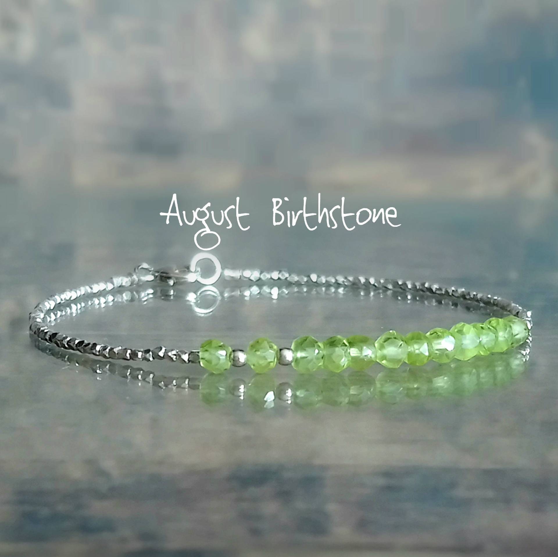 Grün Peridot Und Karen Hill Silber Perlen Armband, Olivin August Geburtsstein, Geschenke Für Sie von AjlaJewelz