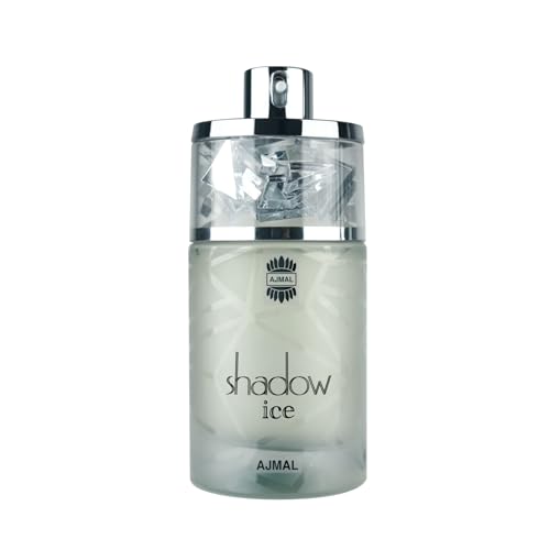 Ajmal Shadow Ice Uni-Eau de Parfum, handverlesen, luxuriös, langanhaltend, frischer und blumiger Duft, hergestellt in Dubai, Parfüm für Damen und Herren, 75 ml von Ajmal