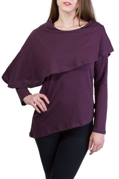Ajna Langarmshirt Mit Poncho Vanda violett von Ajna