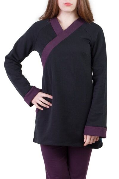 Ajna Pullover Jasper schwarz violett von Ajna