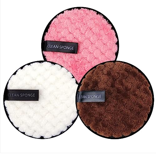 Make-up Entferner Pads Wiederverwendbare Runde Weiche Gesichtsreinigung Puffs Handtücher Doppelseitige waschbare Make-up Entfernen Tuch Mikrofaser Multifunktions (#3) von Ajuhnicyn