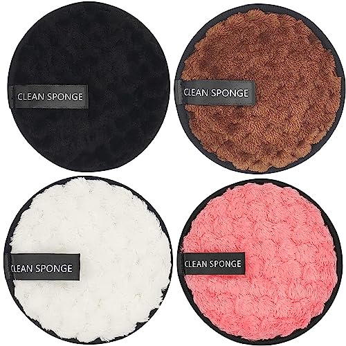 Make-up Entferner Pads Wiederverwendbare Runde Weiche Gesichtsreinigung Puffs Handtücher Doppelseitige waschbare Make-up Entfernen Tuch Mikrofaser Multifunktions (4#) von Ajuhnicyn