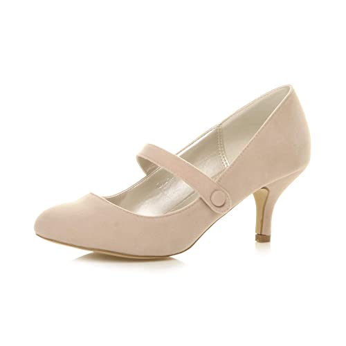 Damen Hoher Absatz Mary Jane Formal Abend Party Ball Pumps Schuhe Größe 5 38 von Ajvani
