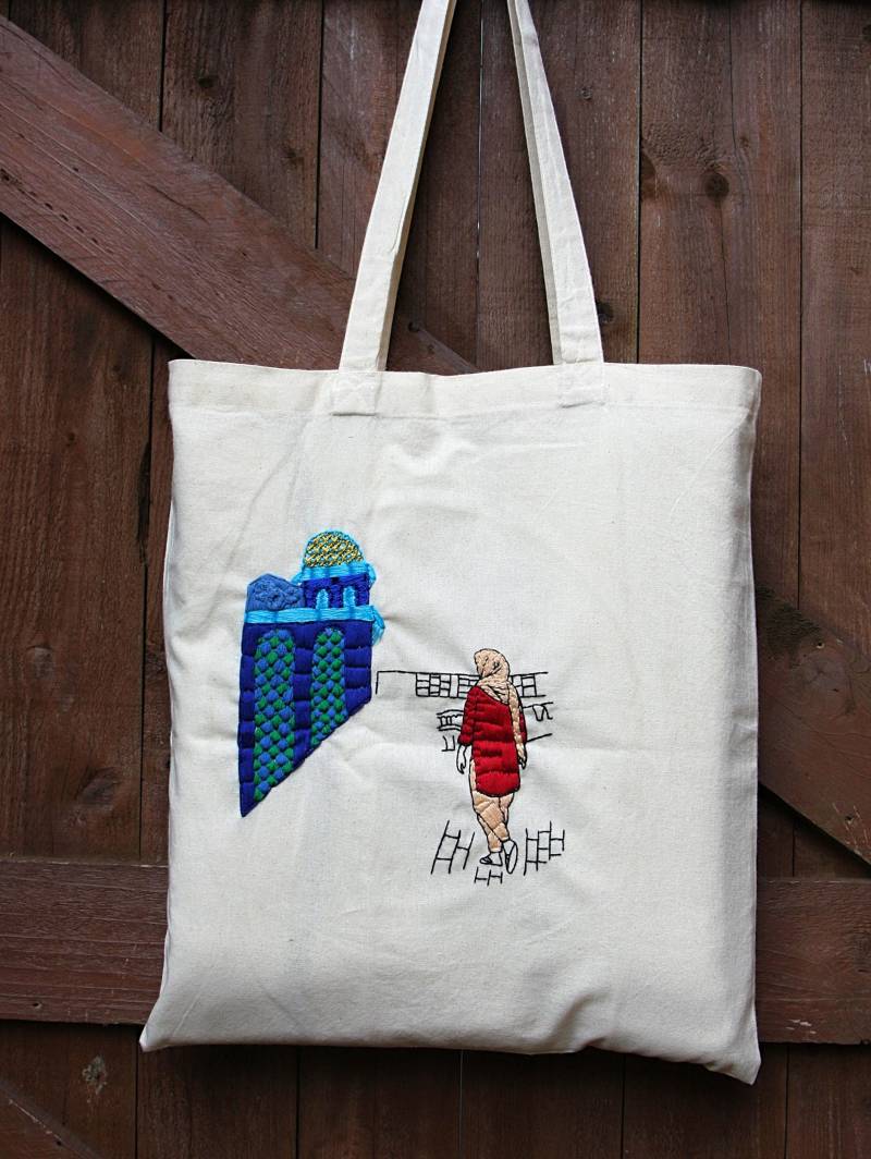 Von Hand Bestickt Awadhi Einkaufstasche von AkaalDesigns