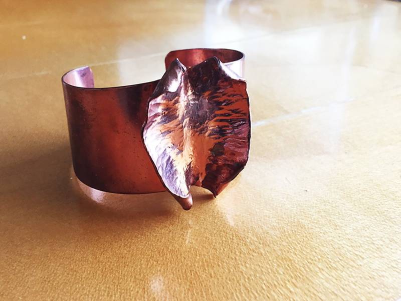 Herbst Armreif Kupfer - Einzelstück von Akanit