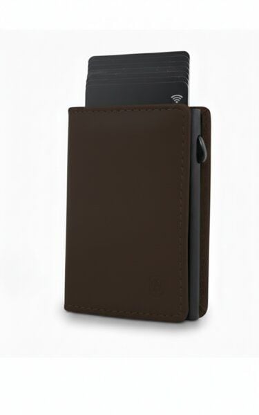 Akaroa Kartenetui Slim Wallet PELLE – Popup Cardholder mit Kartenauswurf von Akaroa