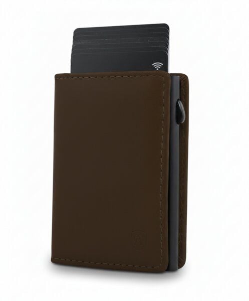 Akaroa Kartenetui Slim Wallet PELLE – Popup Cardholder mit Kartenauswurf von Akaroa