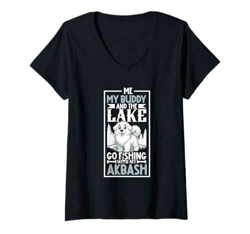 Damen Angeln und Akbas T-Shirt mit V-Ausschnitt Damen Angeln und Akbas T-Shirt mit V-Ausschnitt von Akbas Designs