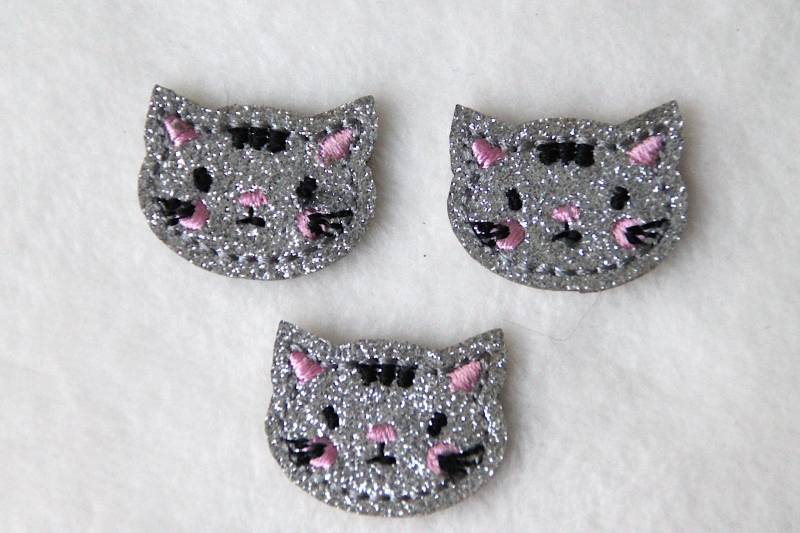 3 Stk. Applikation "Katze", 25 X 30 Mm Aufbügeln Diy von AkemisKleinigkeiten