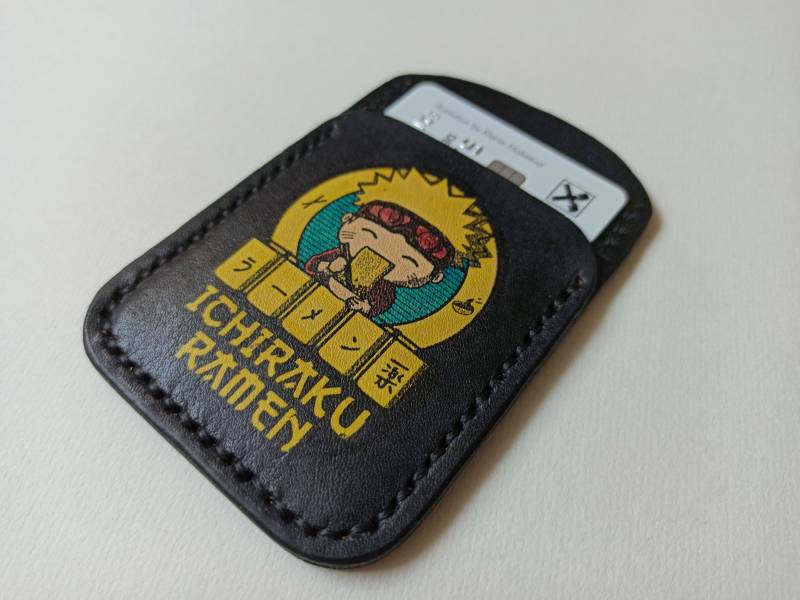 Kartenhalter Aus Leder Im Anime Stil. Handgefertigt. Aus Echtem von Akileathercraft