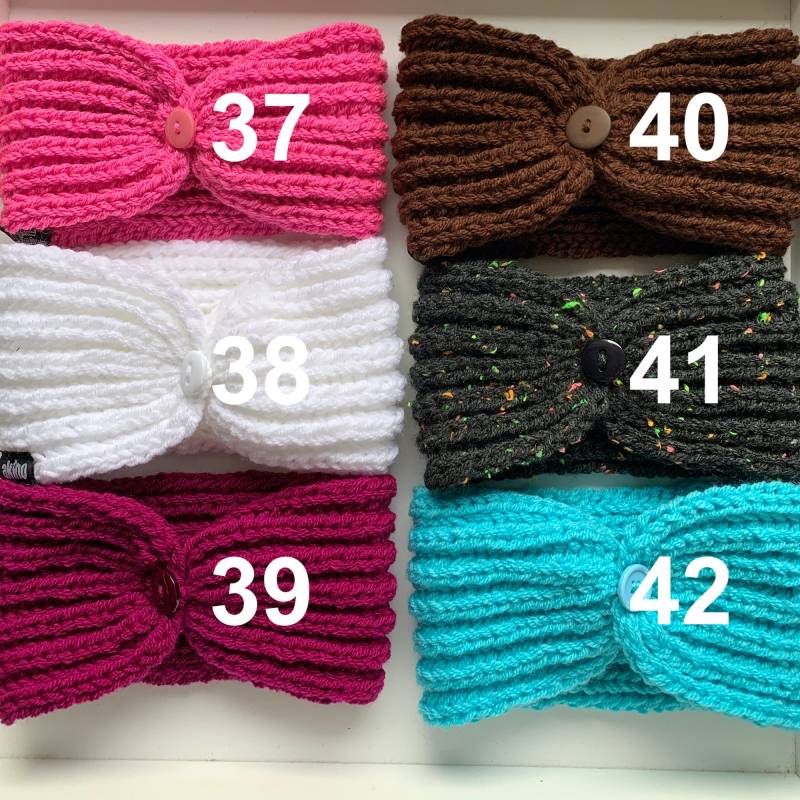 stirnband-Gestrickt-Mit Knopf-stirnband Für Den Winter-Warme Ohren-Mit Oder Ohne Fleece von AkinoBoutique