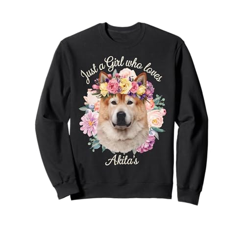 Nur ein Mädchen, das Akita liebt Sweatshirt von Akita Design
