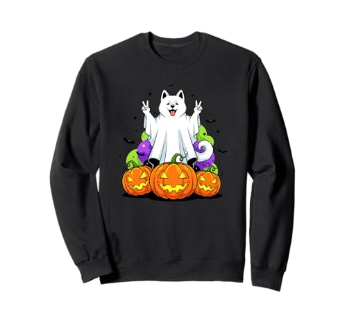 Lustiger Akita-Geist Kürbis Boo Halloween Kinder Herren Damen Sweatshirt von Akita Dog Lovers Halloween Ghost Pumpkin Outfits