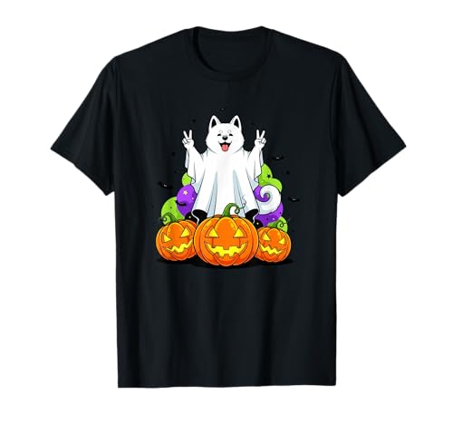 Lustiger Akita-Geist Kürbis Boo Halloween Kinder Herren Damen T-Shirt von Akita Dog Lovers Halloween Ghost Pumpkin Outfits