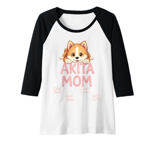 Damen Lustiges Akita Mom Dog Akita Inu Humor Zitat Raglan Damen Lustiges Akita Mom Dog Akita Inu Humor Zitat Raglan von Akita Inu Fun Designs