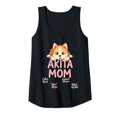 Damen Lustiges Akita Mom Dog Akita Inu Humor Zitat Tank Top von Akita Inu Fun Designs
