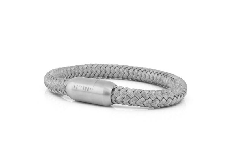 Akitsune Armband Portus Segeltau-Armband Mattsilber - Grau 22cm von Akitsune
