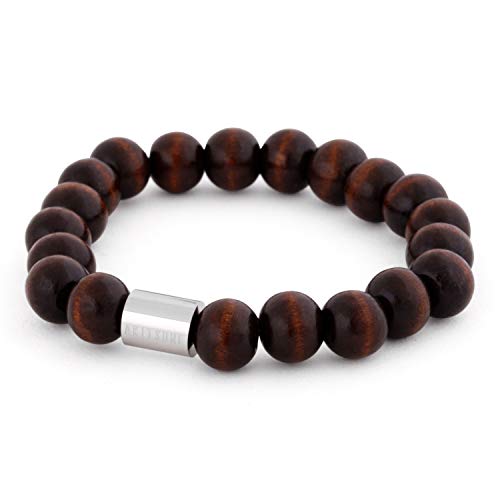 Akitsune Artem Perlen-Armband - Armschmuck Damen Herren Löwe - Mattschwarz Lavastein Schwarz - 18cm Akitsune Artem Perlen-Armband - Armschmuck Damen Herren Löwe - Mattschwarz Lavastein Schwarz - 18cm von Akitsune