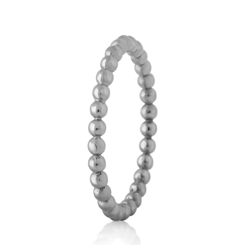 Akitsune Delight Damenring aus 1 mm Beads| Eleganter 316L Edelstahlring für Frauen | Perlenring | Wasserfest und Antiallergen | Silber - Größe 58 Akitsune Delight Damenring aus 1 mm Beads| Eleganter 316L Edelstahlring für Frauen | Perlenring | Wasserfest und Antiallergen | Silber - Größe 58 von Akitsune