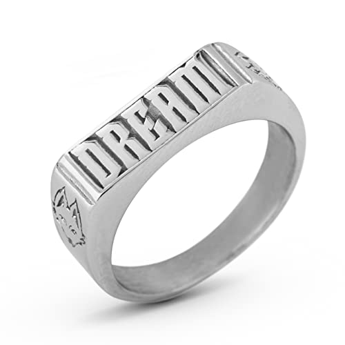 Akitsune Dreams Statement Ring | Stapelbarer Ring Herren Frauen Edelstahl Designer Silber - US 6 von Akitsune