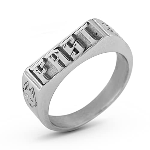 Akitsune Fast Statement Ring | Stapelbarer Ring Herren Frauen Edelstahl Designer Silber - US 10 von Akitsune