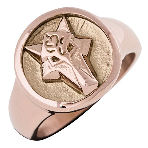 Akitsune Ferus Ring | Fuchs Design-Ring Frauen Herren Siegelring Edelstahl - Rosegold - US 10 von Akitsune