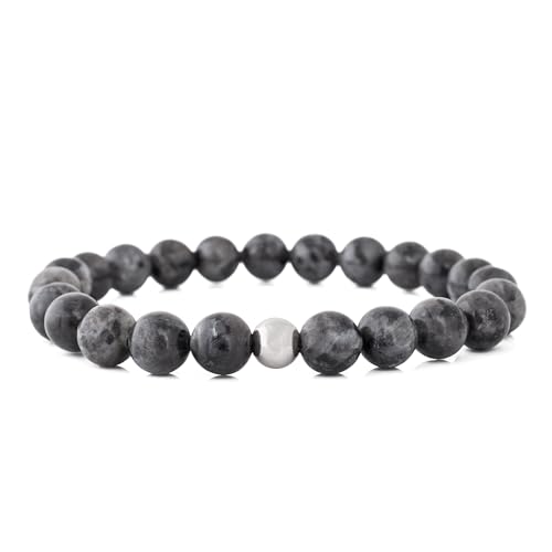 Akitsune Globae Perlen-Armband | Armschmuck Damen Herren Beads Halbedelstein Spirituell Energie Stein - Quarzite - 18cm von Akitsune