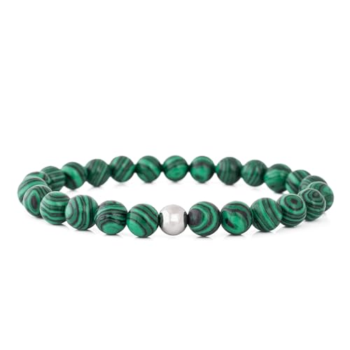 Akitsune Globae Perlen-Armband | Armschmuck Damen Herren Onyx Lavastein - Malachite - 20cm Akitsune Globae Perlen-Armband | Armschmuck Damen Herren Onyx Lavastein - Malachite - 20cm von Akitsune