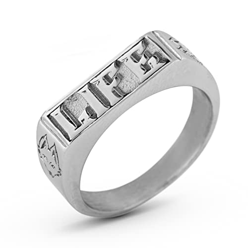 Akitsune Life Statement Ring | Stapelbarer Ring Herren Frauen Edelstahl Designer Silber - US 10 von Akitsune