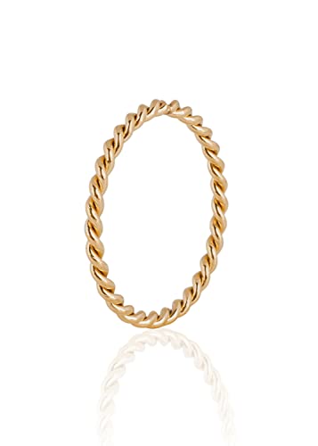 Akitsune Mare Ring | Graziler Design-Ring Frauen Herren Edelstahl Meer Maritim Geometrisch - Gold - US 7 von Akitsune