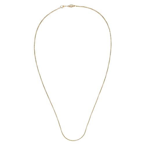 Akitsune Pearl Kette 70 cm lang | 2 mm breit | Halskette Frauen Herren Edelstahl Karabiner Wasserfeste Herrenhalskette - Gold von Akitsune