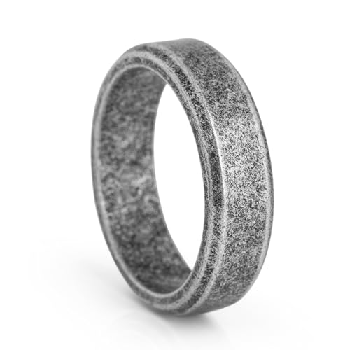 Akitsune Purus Bandring | Schmaler Design-Ring Frauen Herren Edelstahl Elegant Luxus Premium Minimalistisch - Antiksilber - US 9 von Akitsune