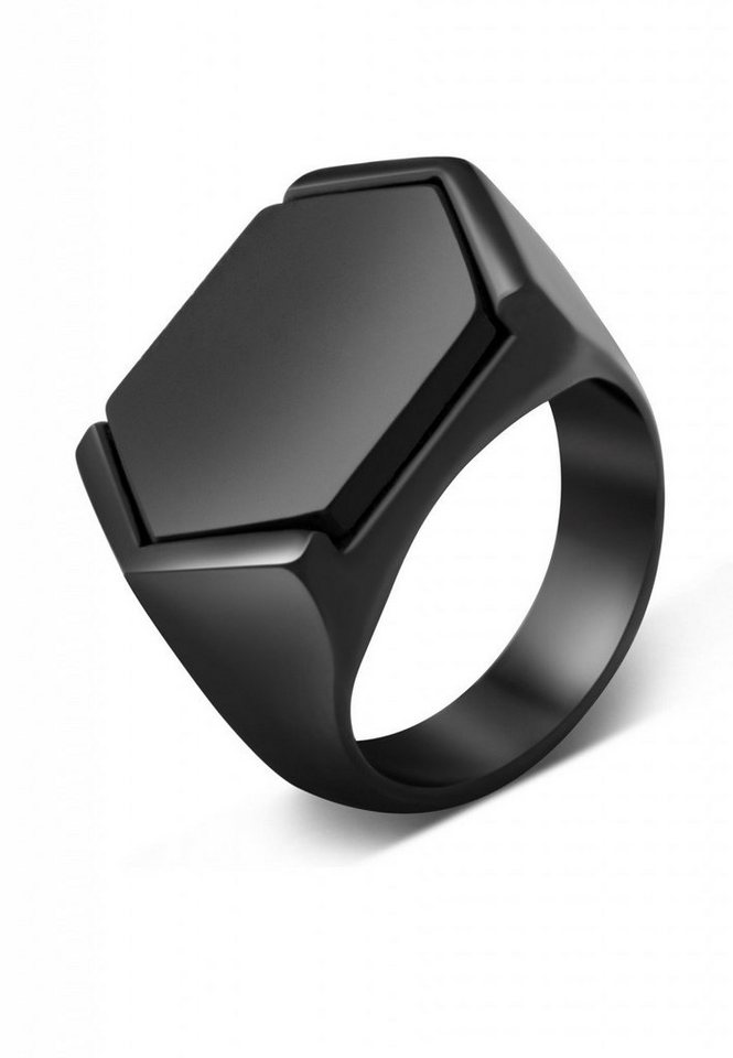 Akitsune Siegelring Abyss Ring Mattschwarz - Schwarz EU 52 - UK L - US 6 von Akitsune