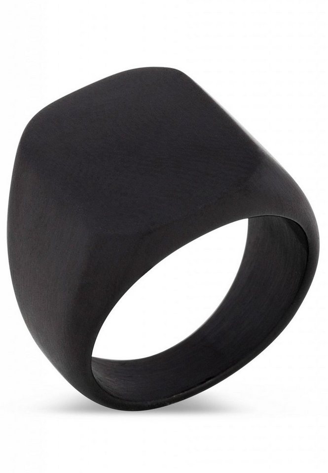 Akitsune Siegelring Iustitia Ring Mattschwarz EU 62 - UK T - US 10 von Akitsune