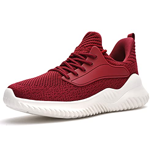 Akk Damen-Wanderschuhe – Tennis-Laufschuhe, Memory-Schaum, leicht, Arbeits-Sneaker für drinnen und draußen, Fitnessstudio, Weinrot, 37 EU Akk Damen-Wanderschuhe – Tennis-Laufschuhe, Memory-Schaum, leicht, Arbeits-Sneaker für drinnen und draußen, Fitnessstudio, Weinrot, 37 EU von Akk