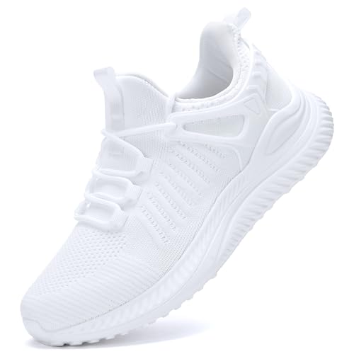 Akk Wanderschuhe für Herren – Slip-On-Sneaker für Tennis, Laufen, Memory-Schaum, für athletisches Workout, Fitnessstudio, drinnen und draußen, leicht, atmungsaktiv, Freizeit-Sneaker, Wide-White088, 9 Akk Wanderschuhe für Herren – Slip-On-Sneaker für Tennis, Laufen, Memory-Schaum, für athletisches Workout, Fitnessstudio, drinnen und draußen, leicht, atmungsaktiv, Freizeit-Sneaker, Wide-White088, 9 von Akk